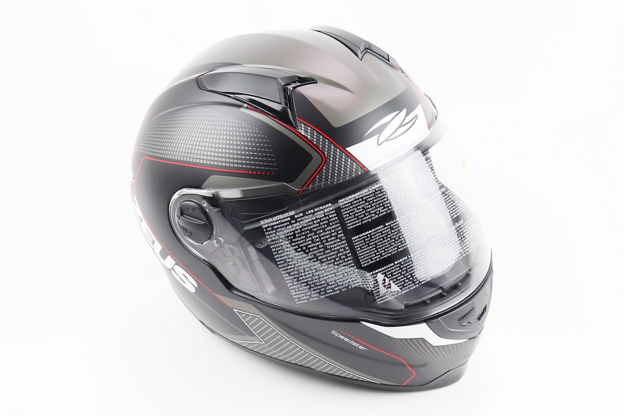 Шлем-интеграл ZS-811 Solid M, ЧЕРНЫЙ МАТ с рисунком KS