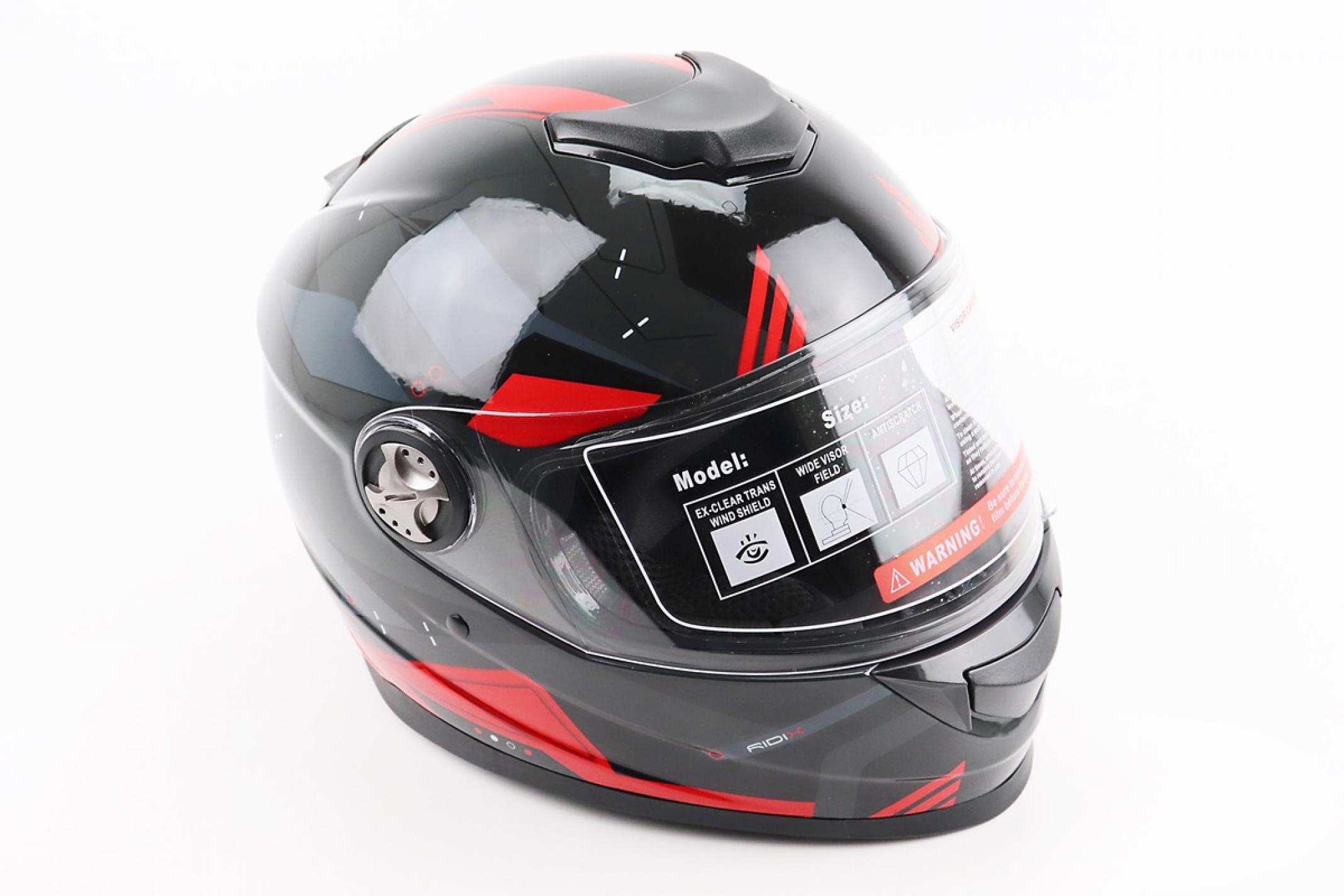 Шлем-интеграл BLD-М65 L (59-60см), ЧЕРНЫЙ/КРАСНО-СЕРЫЙ KS