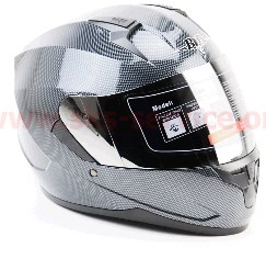 Шлем-интеграл +очки BLD-M67 S (55-56см), КАРБОН глянец KS