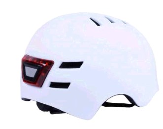 Шлем для самоката (скейтов, с габаритным фонарем) (белый, size L) GTS-H-039 AMG