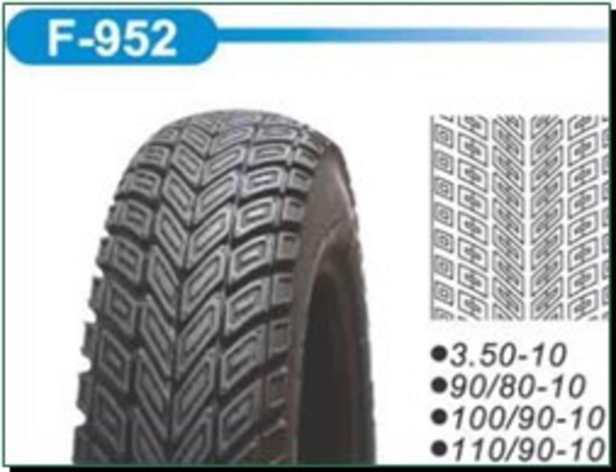 Мотошина 110/90 -10 TL (МАРЕЛИ F-952 TL,бескамерная) LTK
