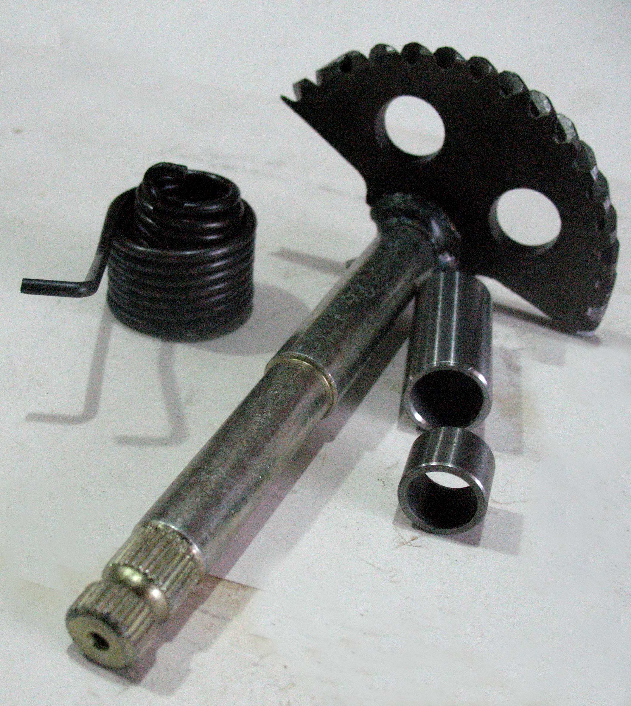 Сектор заводной (полумесяц) 4T GY6 125/150 (L-130mm) (+пружина, втулка) BBC
