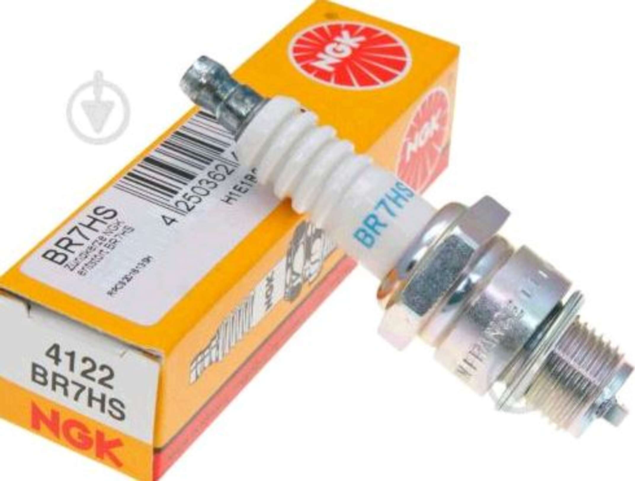 Свеча E8C M14*1,00 12,7mm ключ 20.8 (BR7HS) (откручивающееся SAE, nickel plating, помехоподавитель 5 кОм) NGK #4122