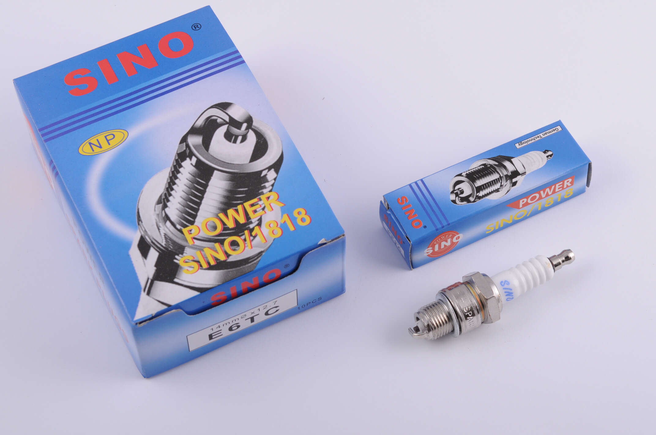 Свеча E6TC M14*1,25 12,7mm (2T скутеры 50-125сс) SINO 1818