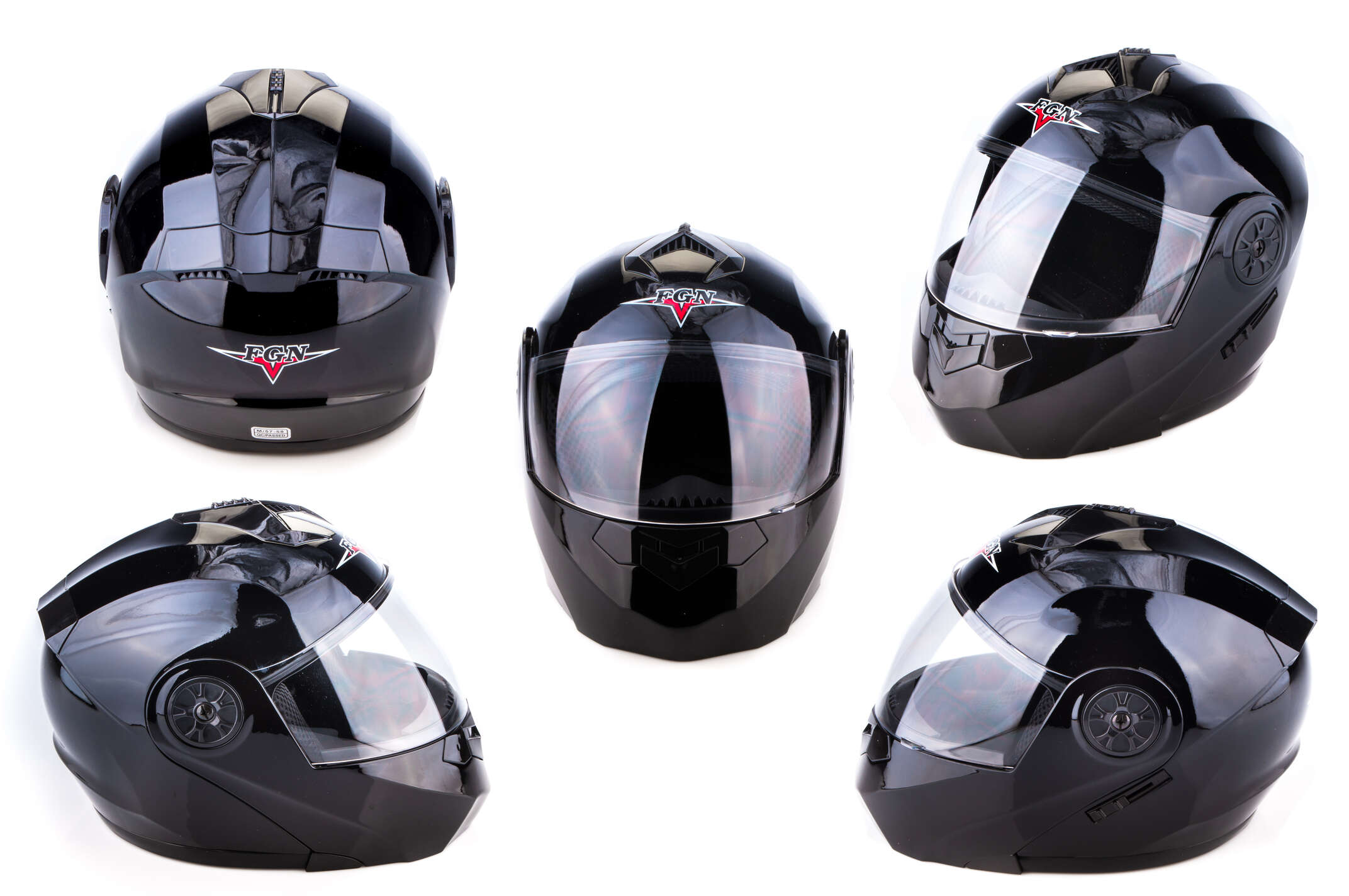 Шлем трансформер (mod:FX889) (size L:, черный) FGN