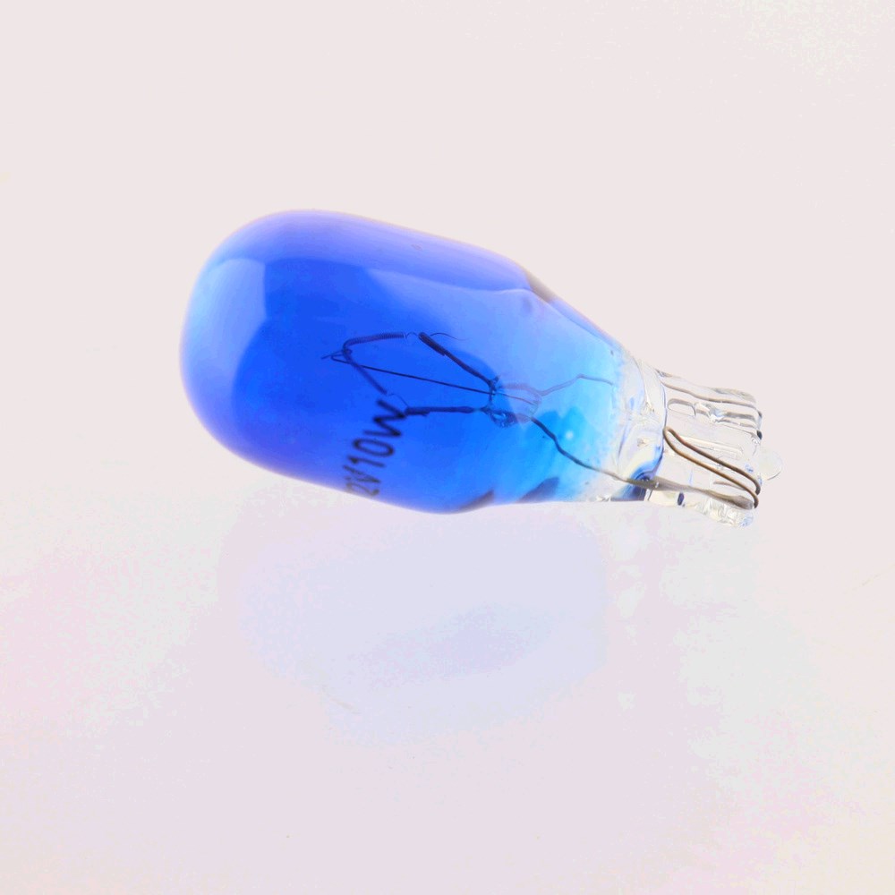Лампа Т15 (безцокольная) 12V 10W (поворот, синяя) FL