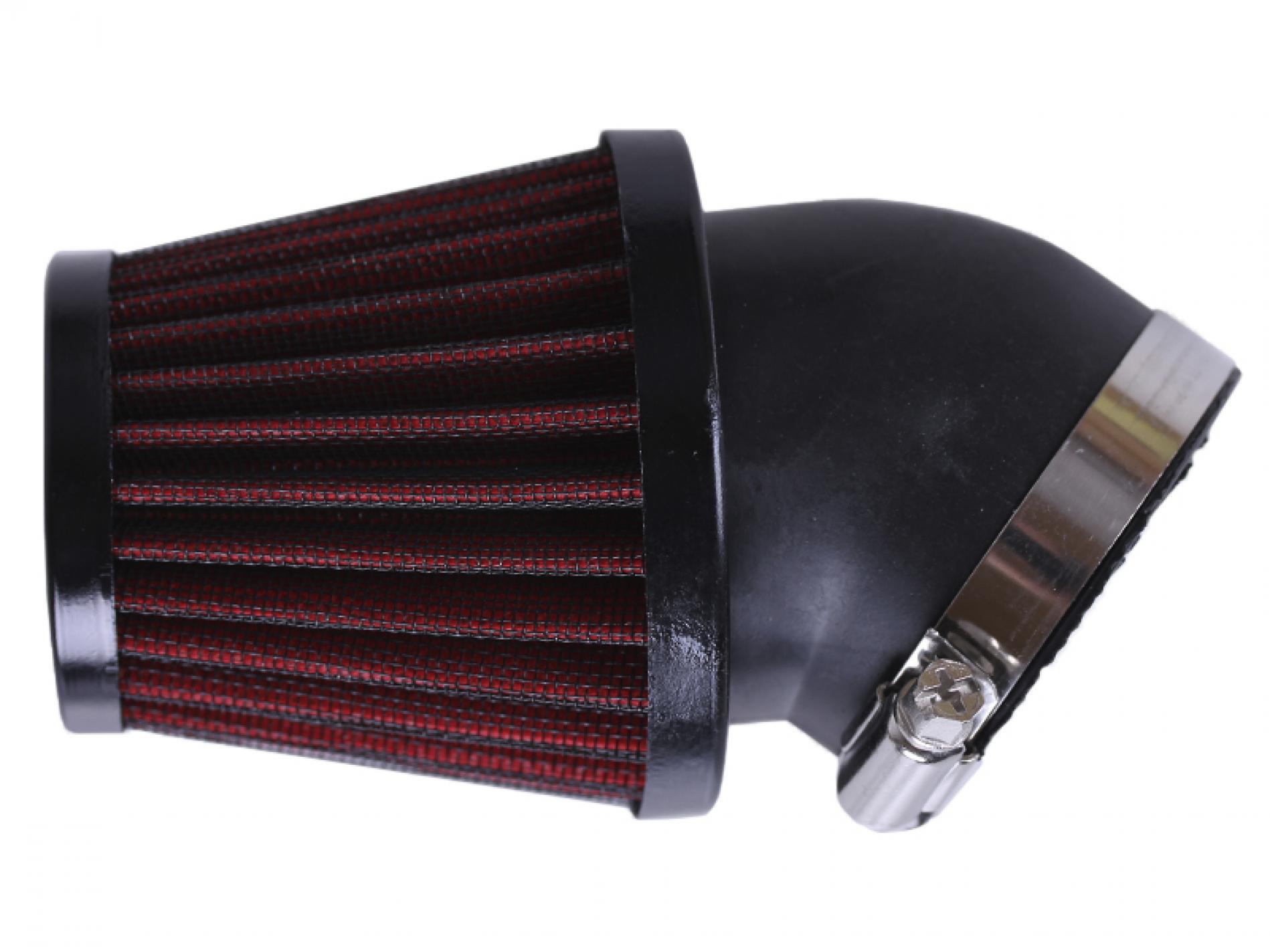 Фильтр воздушный (нулевик) Ø28/33/48mm, 45*, конусный (красный) AMG