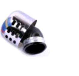 Фильтр воздушный (нулевик) Ø42mm, 45*, колокол (хром) JING