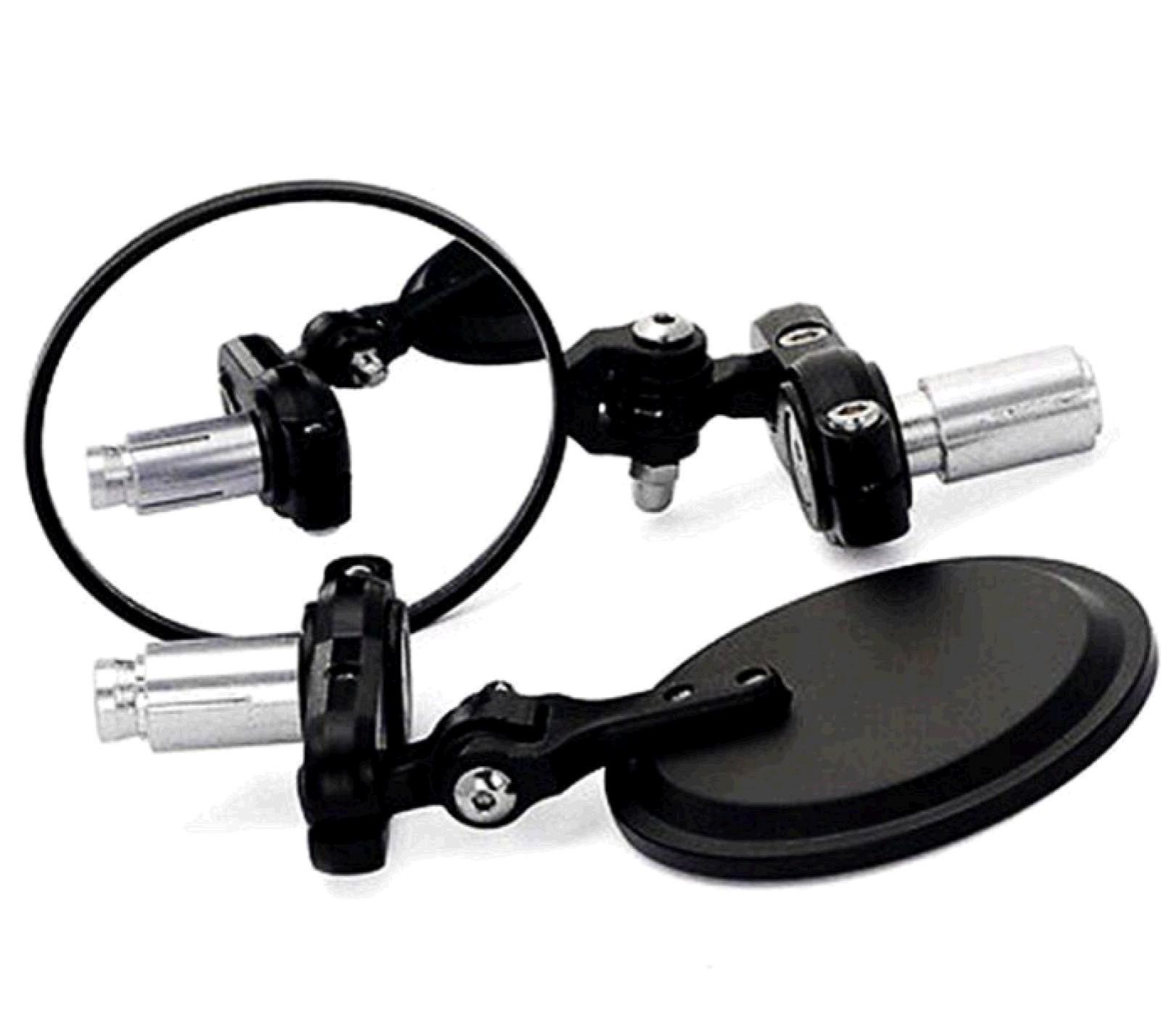 Зеркала в руль мотоцикла (металл D-80mm, внутр d- 22mm) KOMATCU