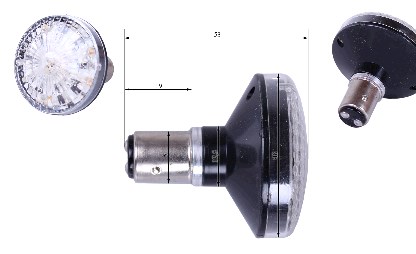 Лампа S25 (двухконтактная) 12V 21W/5W (стоп, габарит) светодиодная 4 цвета AMG