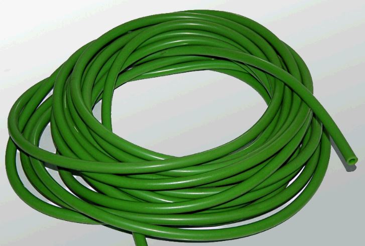 Шланг топливный Ø5mm, 20 метров (силиконовый, зеленый) JING