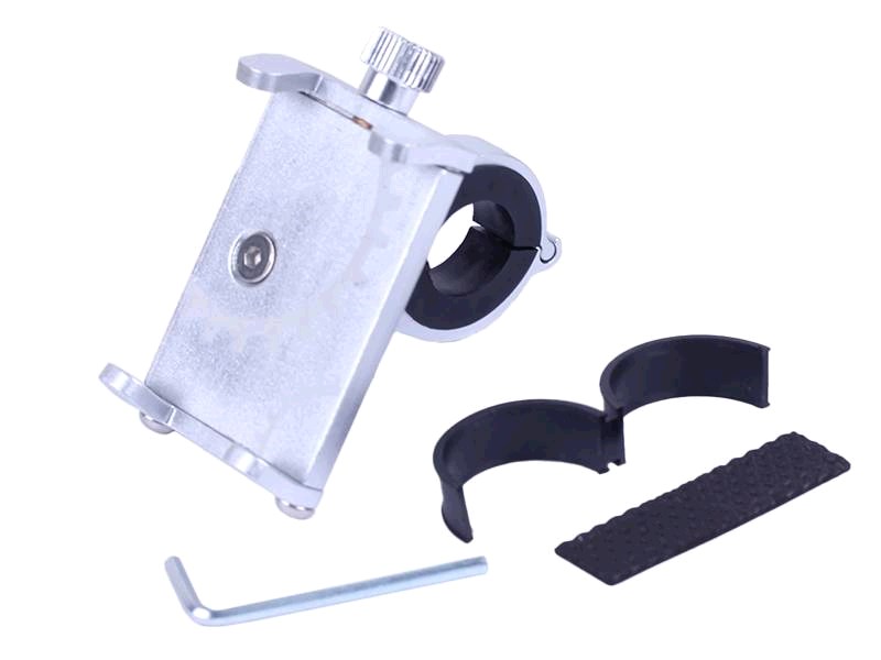 Крепление для телефона на руль HFCM-09 алюминий серебро