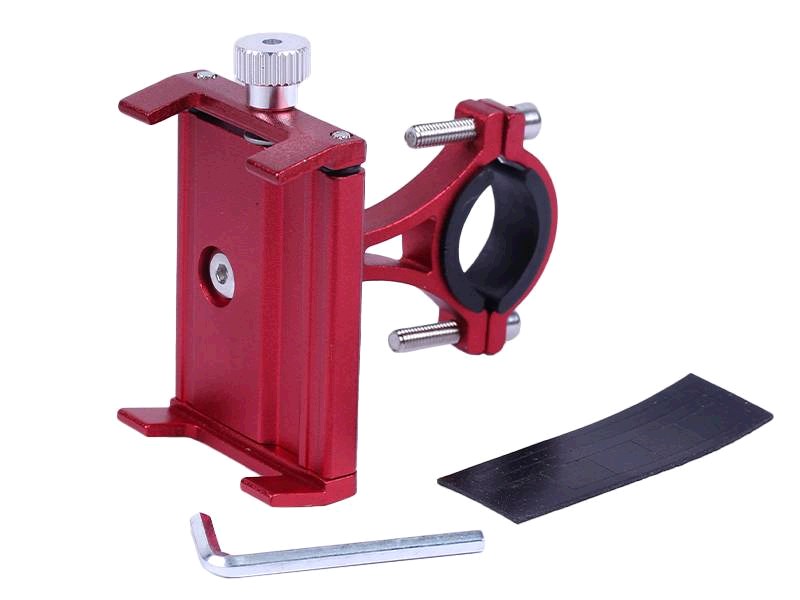 Крепление для телефона на руль HFCM-14 алюминий красный