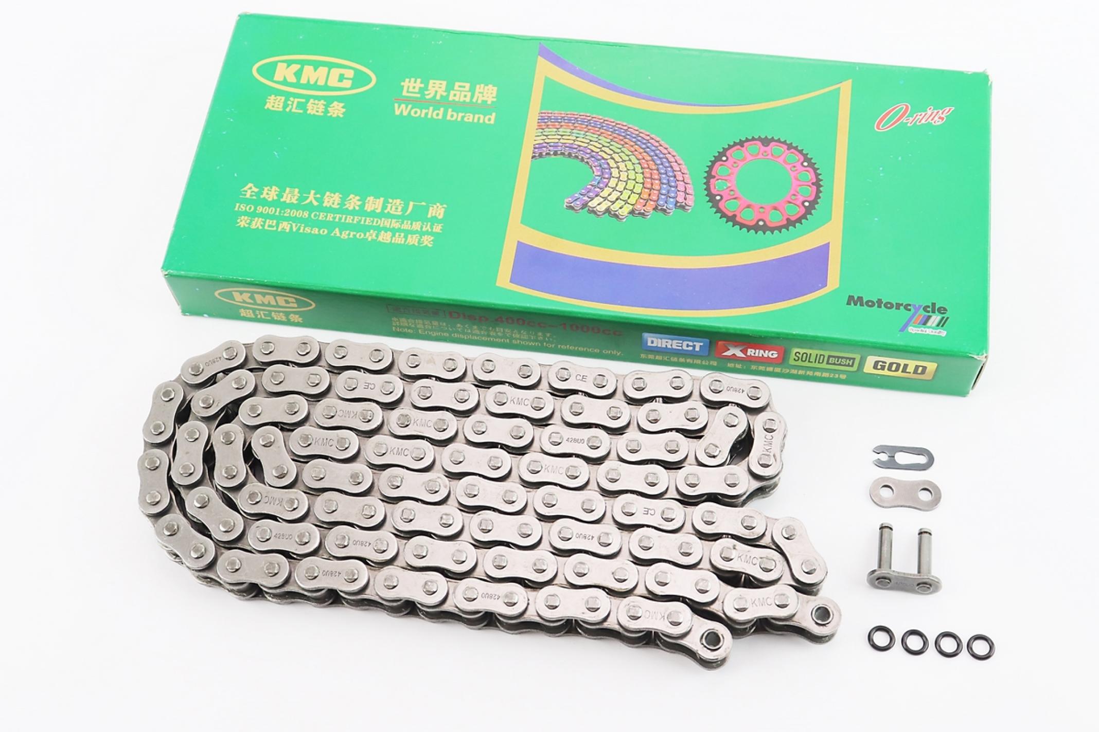 Цепь трансмиссии 428HV-128L Zongshen ZS125/150GY, ЯВА, МУРАВЕЙ (желтая, сальников) KS