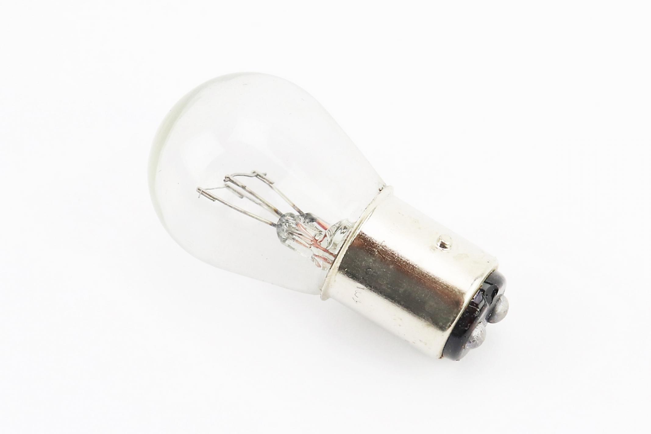 Лампа S25 (двухконтактная) 12V 21W/5W (стоп, габарит) KS