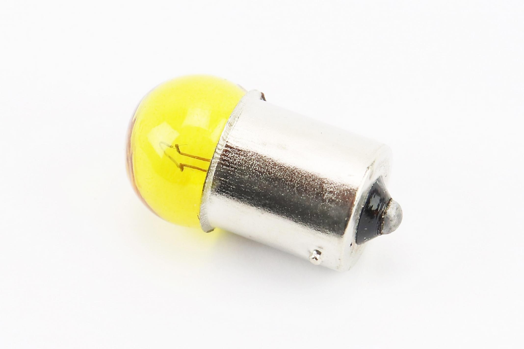 Лампа G18 (поворот, габарит) 12V 10W (желтая) KS