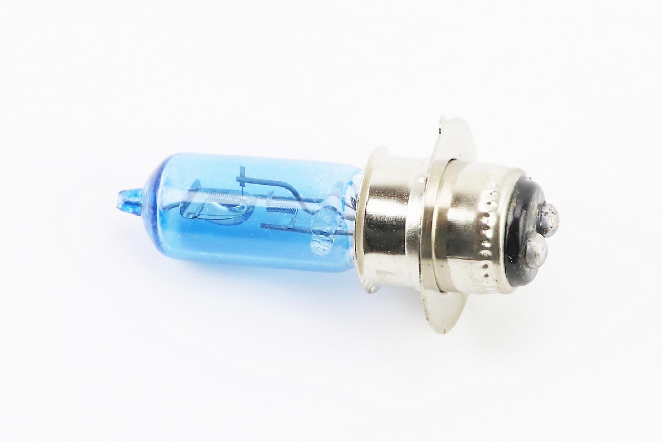 Лампа P15D-25-1 (1 ус) 12V 18W/18W (синяя) KS