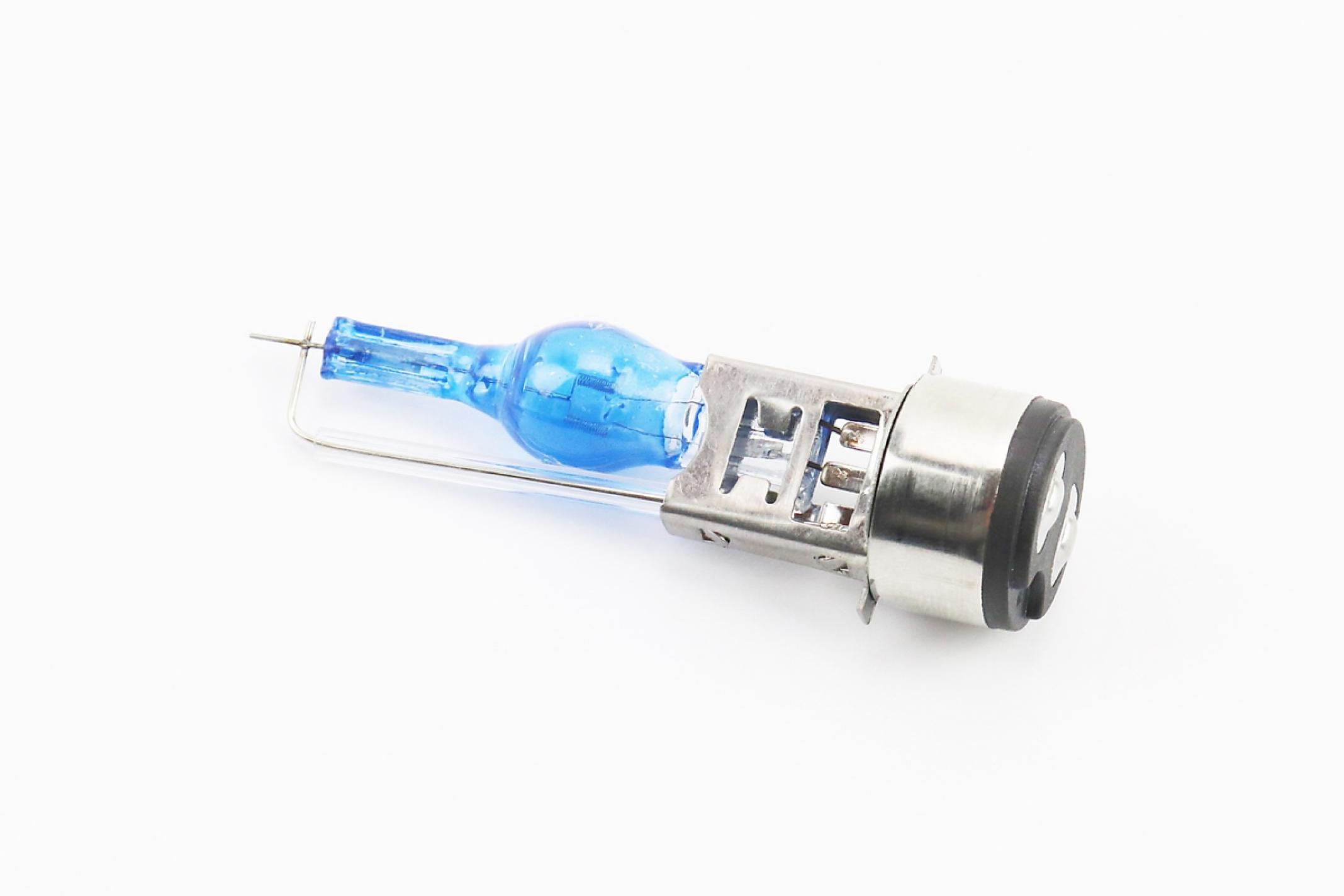 Лампа BA20D (2 уса) 12V 35W/35W (супер синяя, высокая) (блистер) KS-2