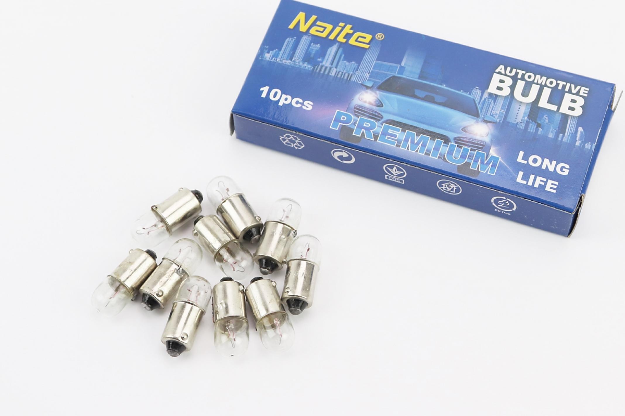 Лампа поворота (белая с цоколем) 12V/3W T8.5 BA9S - 10шт KS