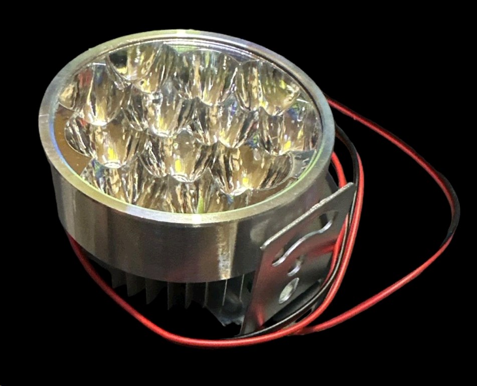 Фара дополнительного света LED (круглая ) L201-18W кругла D69мм FLOOD9-85V DC 1,5 12шт.6000К IP67 1800Lm VDK
