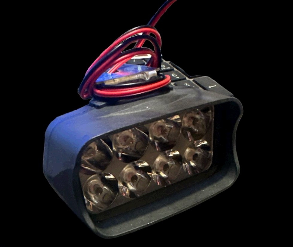 Фара дополнительного света LED L21-12W FLOOD 9-85V DC 1,5W 8шт. 6000К IP67 1200Lm VDK