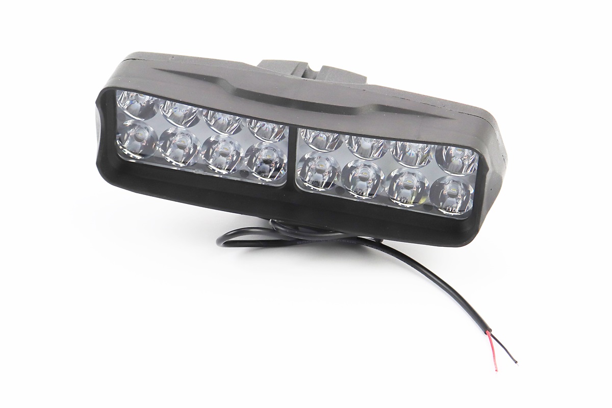 Фара дополнительная светодиодная влагозащитная - 16 LED с креплением, прямоугольная 160*50мм KS