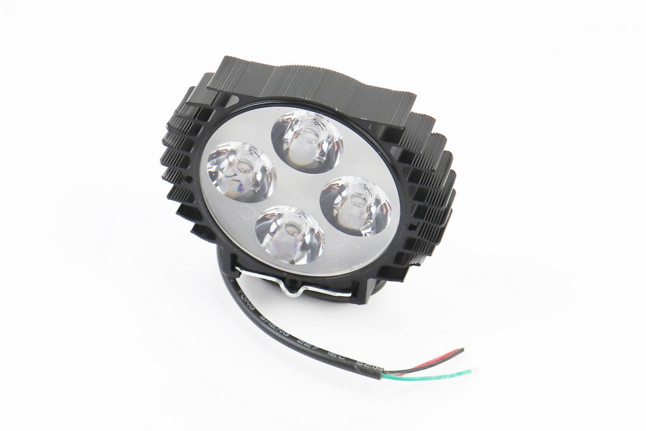 Фара дополнительная светодиодная 4 LED с креплением, компакт ЧЕРНАЯ KS