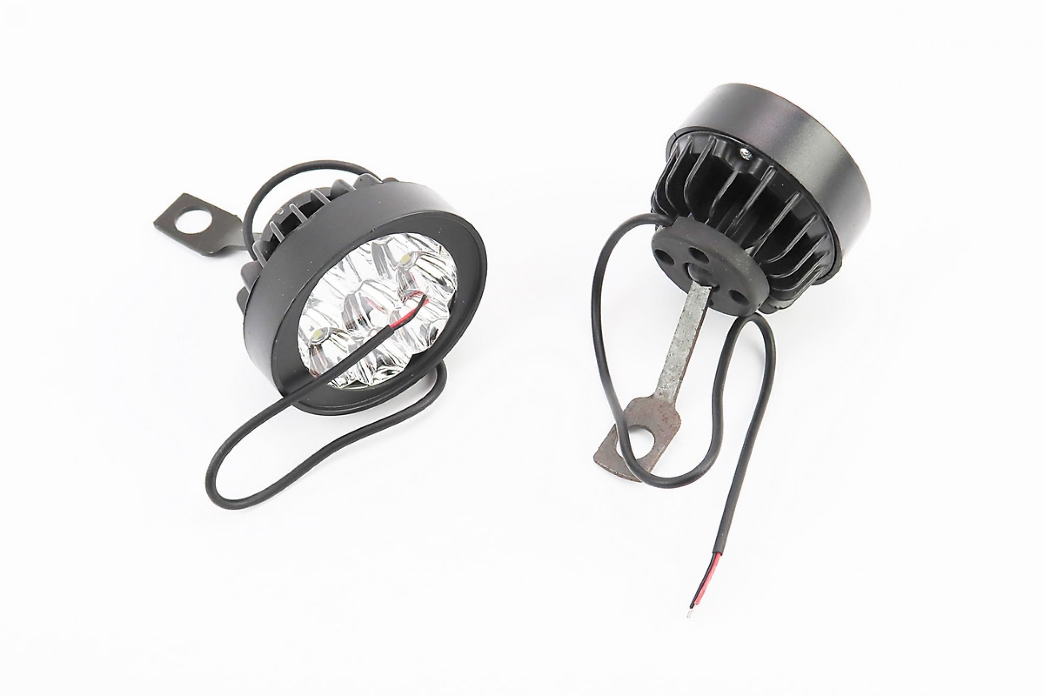 Фара дополнительная светодиодная влагозащитная (65*55mm) - 9 LED с креплением под зеркало, к-кт 2шт. KS