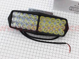 Фара дополнительная светодиодная влагозащитная - 30 LED с креплением, прямоугольная 190*70мм с стробоскопом KS