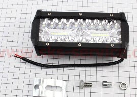 Фара дополнительная светодиодная влагозащитная - - 20+20 LED с креплением, прямоугольная 79*165мм, SUPER LIGHT