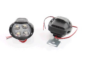 Фара дополнительная светодиодная влагозащитная - 4 LED с креплением, к-кт 2шт 64*50мм