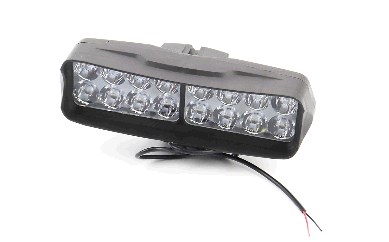Фара дополнительная светодиодная влагозащитная - 16 LED с креплением, прямоугольная 160*50мм