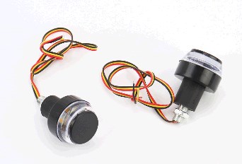 Отбойники руля (пара) Заглушка c LED подсветкой габарит + поворот