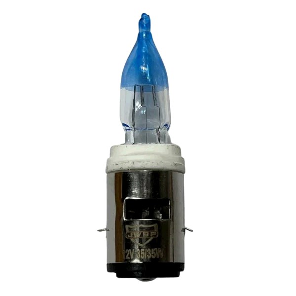 Лампа BA20D (2 уса) 12V 35W/35W (супер белая, высокая, конусная) (блистер) BBC