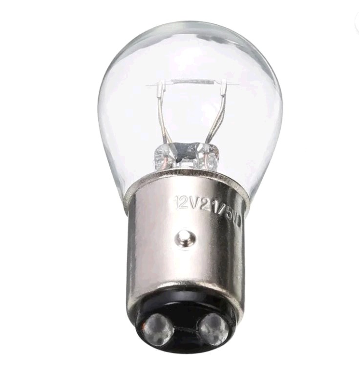 Лампа S25 (двухконтактная) 12V 21W/5W (стоп, габарит) VV