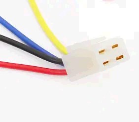 Разъем (4 контакта, мама, +провода) EVO