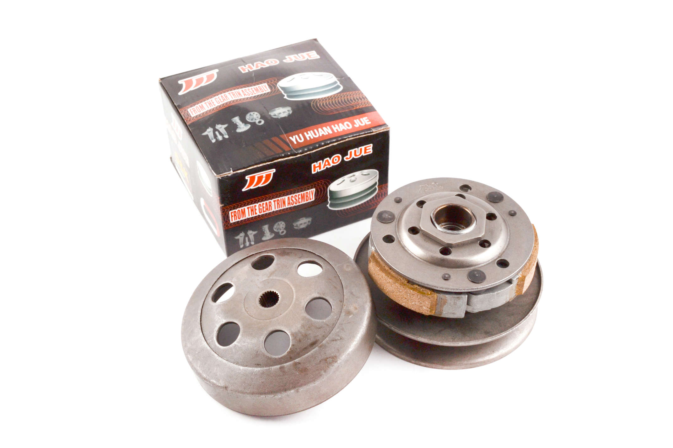 Вариатор задний 4T GY6 50, Honda DIO AF34 (с барабаном, каленый) JH (mod:A)
