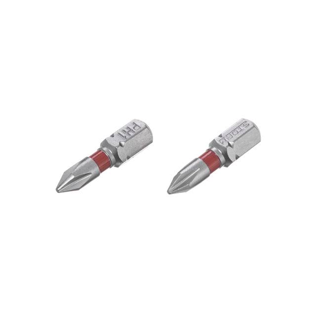 Комплект отверточных насадок PH1 1/4*25 мм, S2, уп. 2 ед., STORM