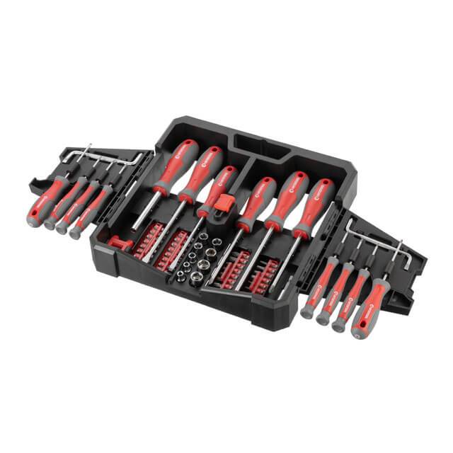 набор отверток с комплектом насадок и головок 63 ед.