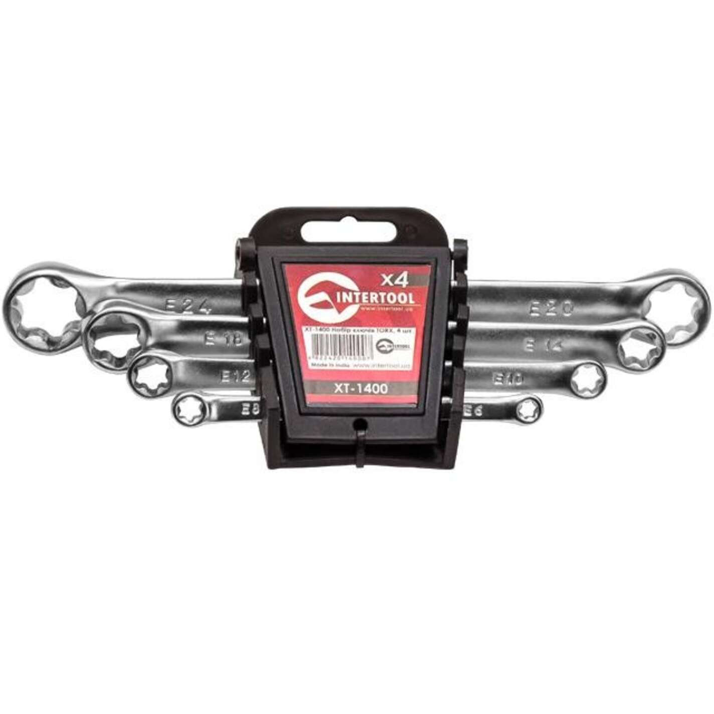 Набор накидных ключей TORX 4 шт. Т6-Т24 мм INTERTOOL