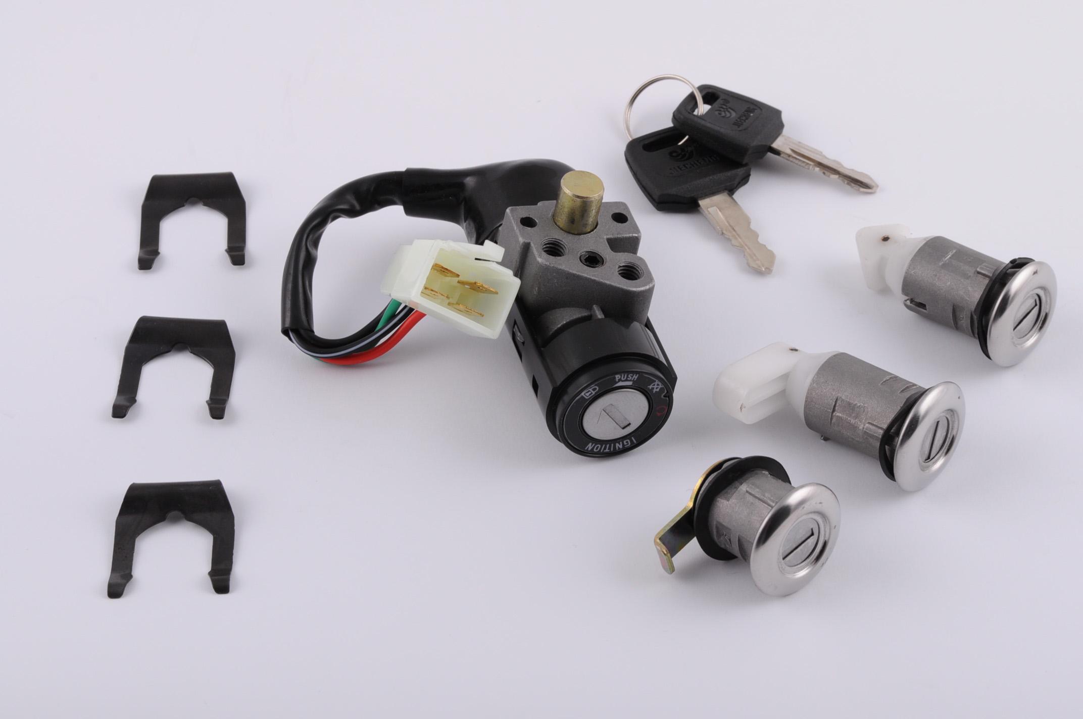 Замок зажигания (комплект) Honda LEAD, TACT (4 провода) (mod:A)