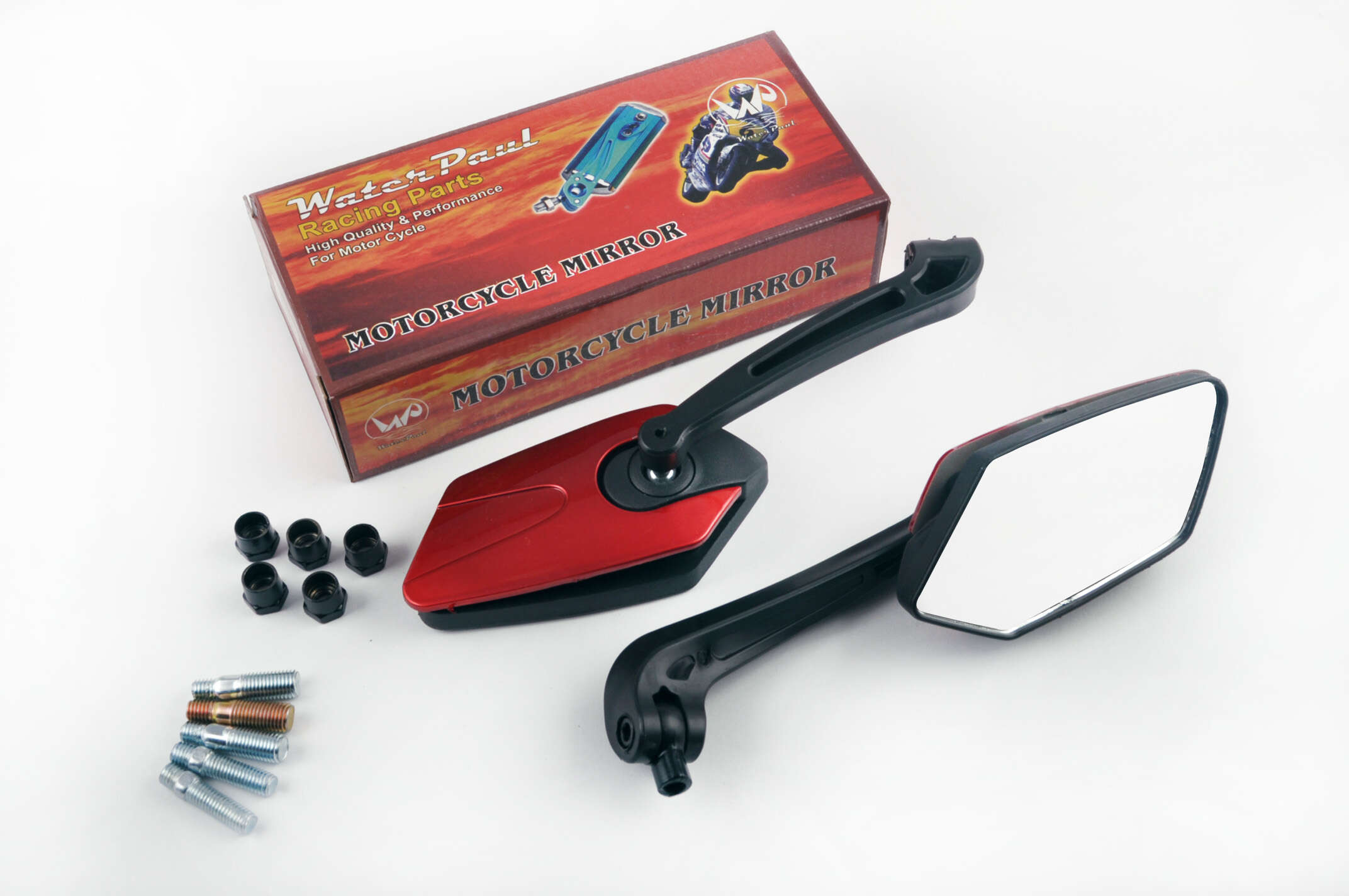 Зеркала многоугольные mod:234, 8/10mm (красные) WATER PAUL
