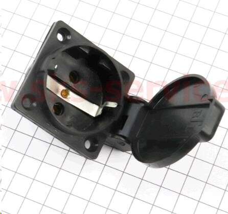 Розетка с крышкой бензогенератора 16A, 250V 2-3,5кВт KS