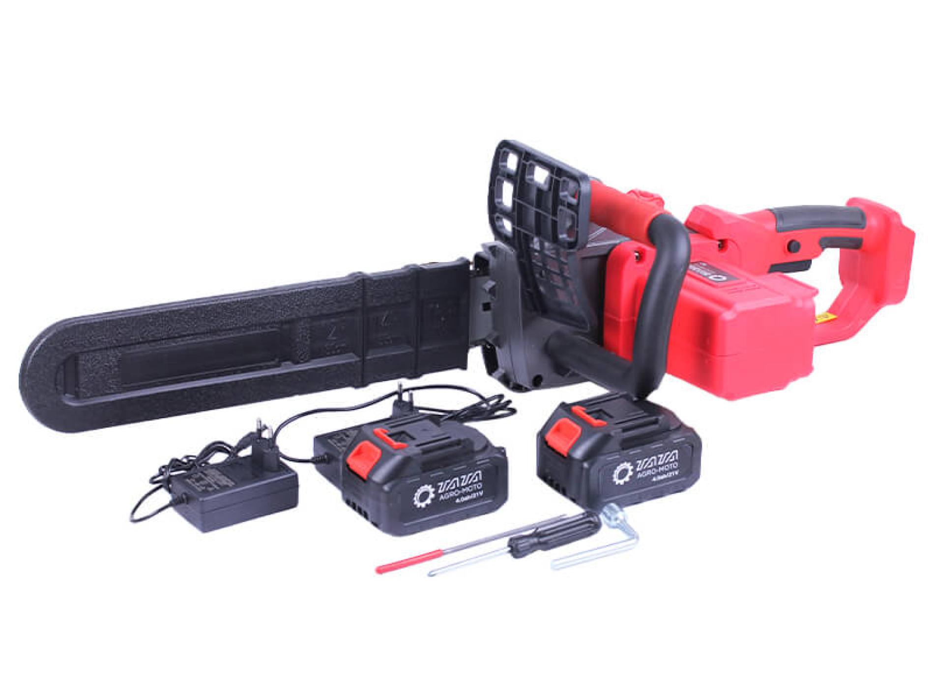 Пила акумуляторна TM-CS408Li 16 дюймів, 21V 2 батареї (4A; 4A), зарядка AMG