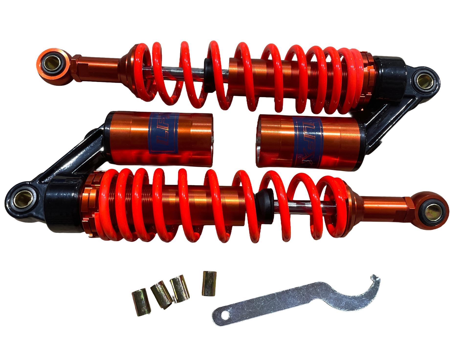 Амортизаторы (пара) Delta 340mm, газомасляные (оранжевые) KOMATCU (mod.A)