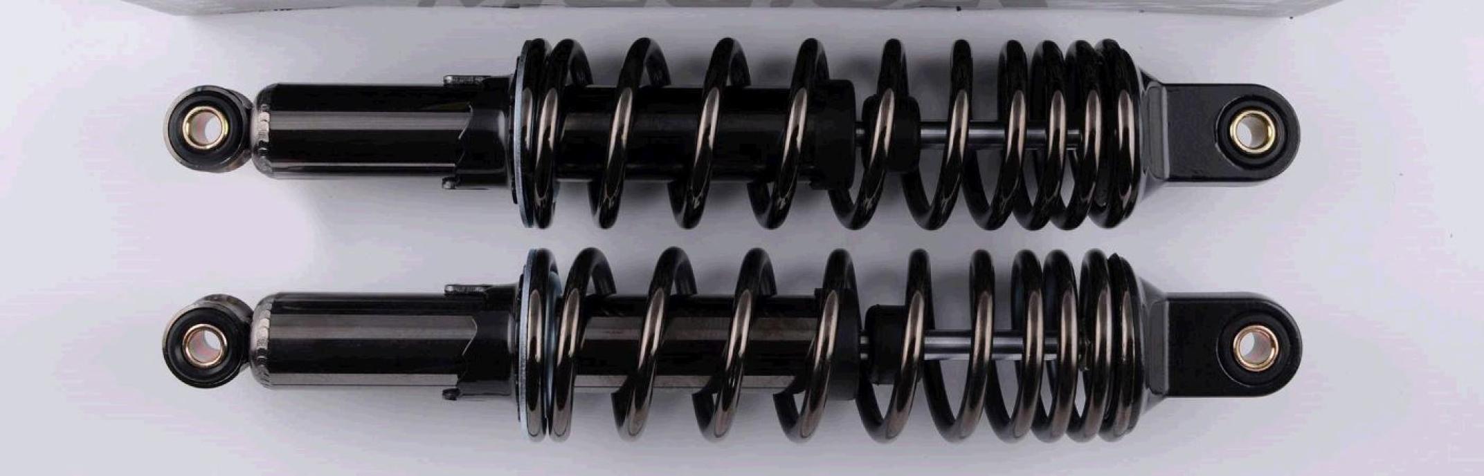Амортизаторы (пара) Delta 340mm, регулируемые, мягкие (дымчатые) KOMATCU (mod.A)