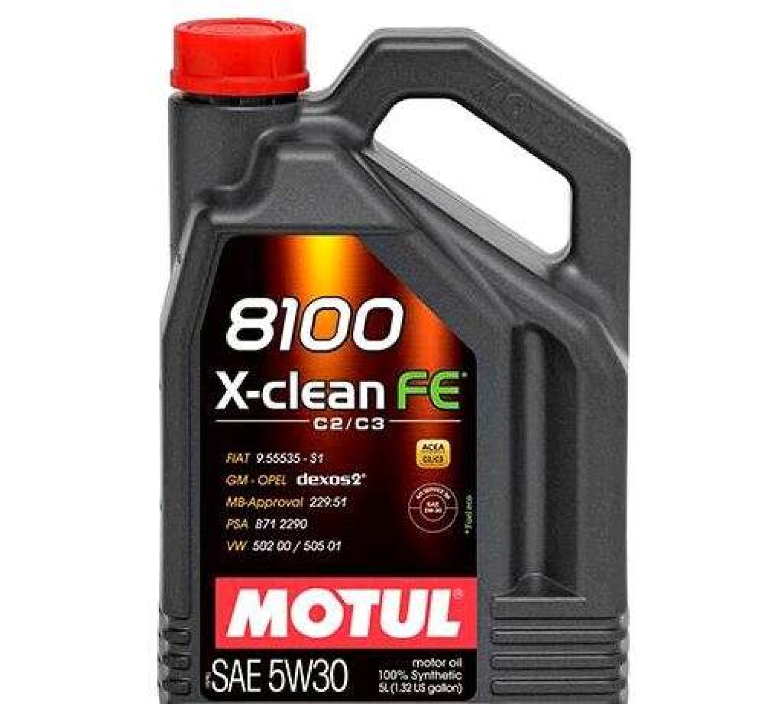Масло автомобильное, 4л (синтетика, 5W-30, 8100 X-CLEAN FE) MOTUL (#104776)
