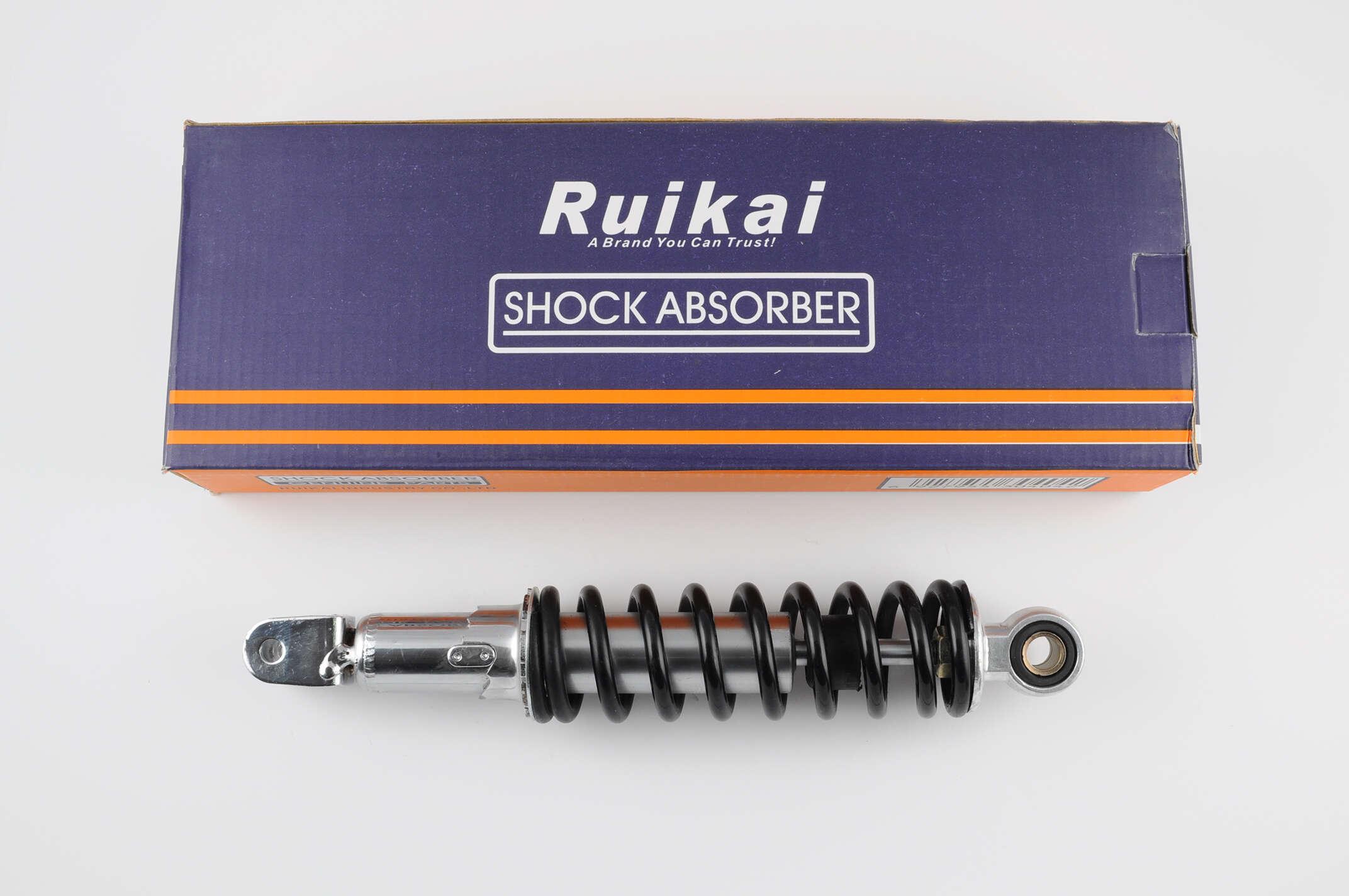 Амортизатор GY6, DIO, LEAD 280mm, регульований (чорний) RUIKAI