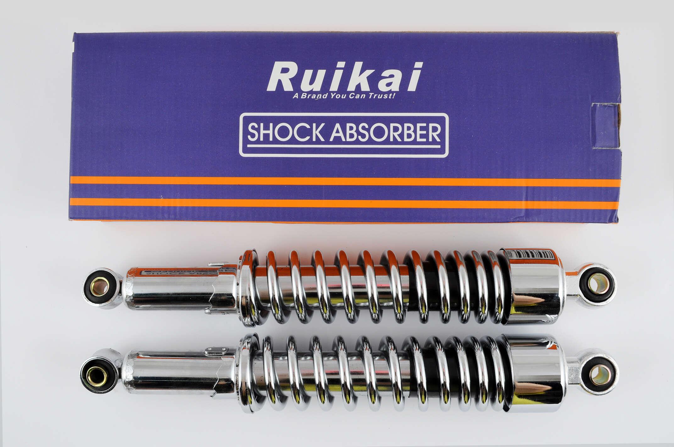 Амортизатори (пара) Delta 340mm, регульовані (хром, коротка склянка) RUIKAI