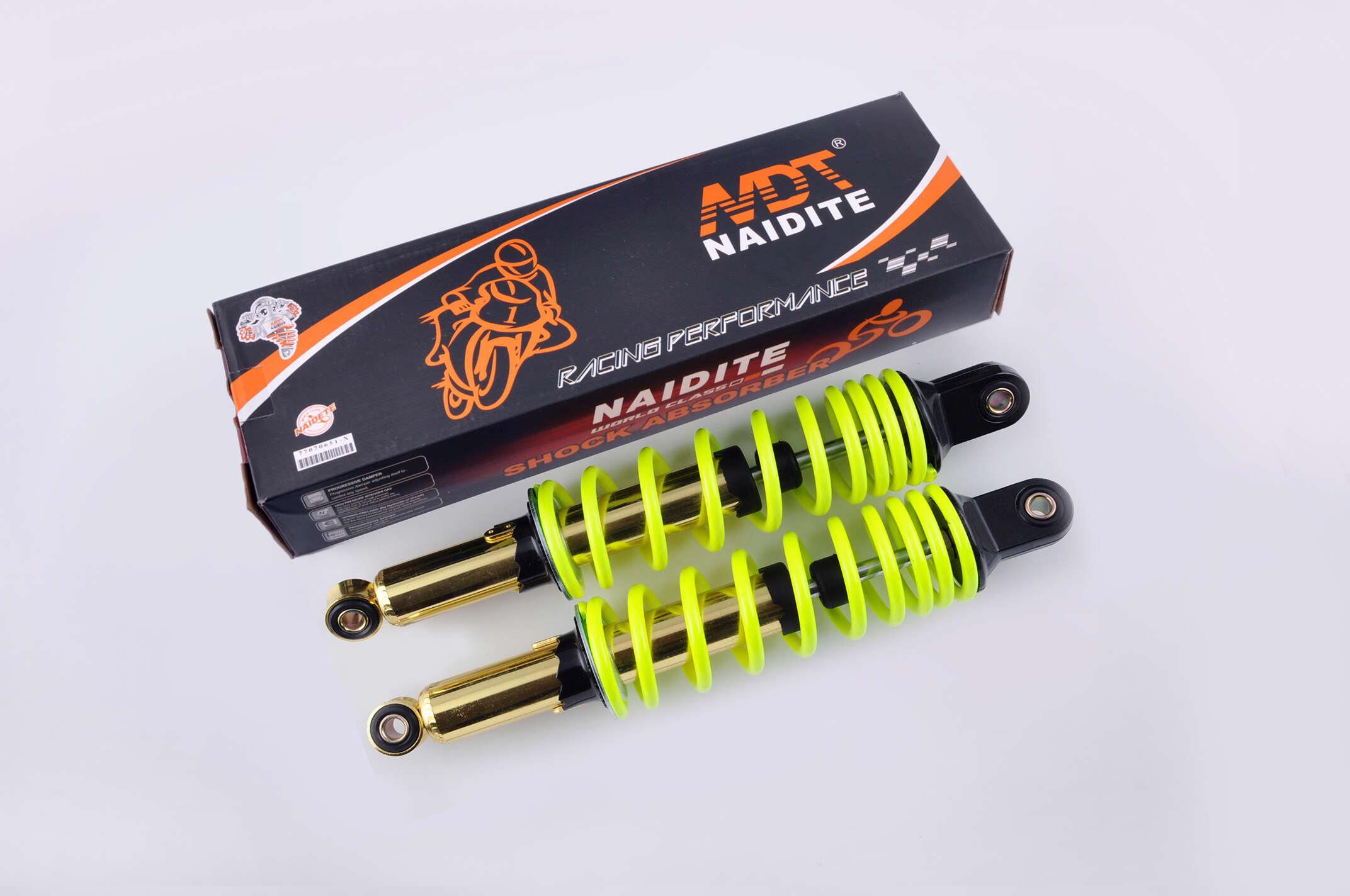 Амортизатори (пара) Delta 340mm, регульовані, мякі (лимонні) NDT